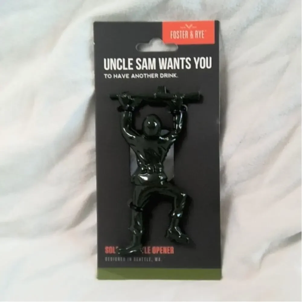 Foster & Rye Army Man Bottle Opener Green Zinc Alloy